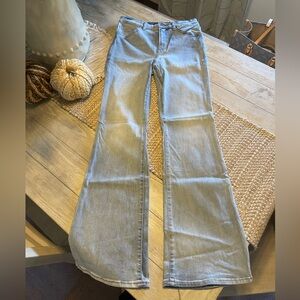 Express size 8R high rise flare jeans.